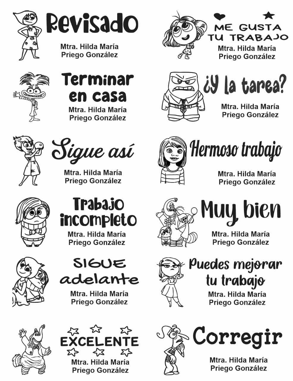 Kit 12 sellos Personalizado